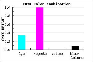 #9A02EB color CMYK mixer