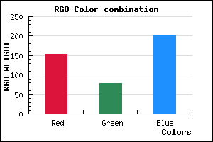 rgb background color #9A4FCB mixer