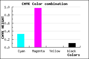 #9A08E6 color CMYK mixer