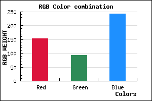 rgb background color #9A5DF3 mixer