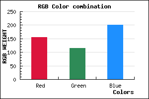 rgb background color #9B73C9 mixer