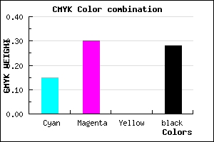#9B81B7 color CMYK mixer