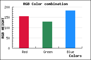 rgb background color #9B81B7 mixer