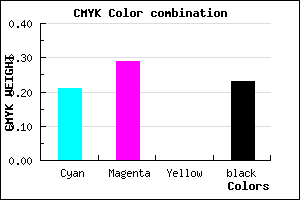 #9B8BC5 color CMYK mixer