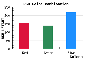 rgb background color #9B8BDB mixer