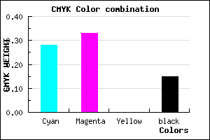 #9B90D8 color CMYK mixer