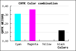 #9B90E0 color CMYK mixer