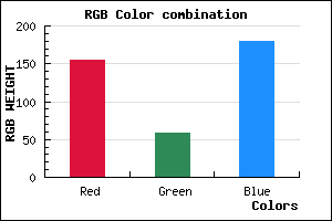 rgb background color #9B3BB4 mixer