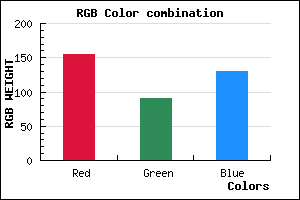 rgb background color #9B5A82 mixer