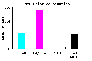 #9B5BC9 color CMYK mixer