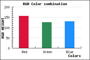 rgb background color #9C7E82 mixer