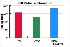 rgb background color #9C7EB6 mixer