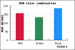 rgb background color #9C85B9 mixer