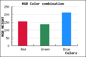 rgb background color #9C89D4 mixer