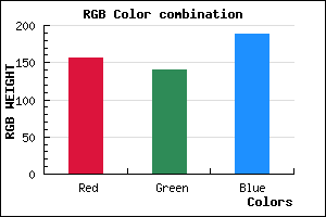 rgb background color #9C8CBC mixer