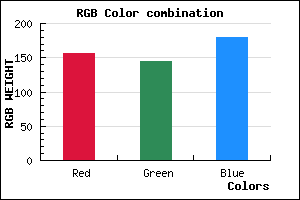 rgb background color #9C90B4 mixer