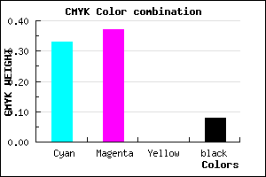#9C94EA color CMYK mixer