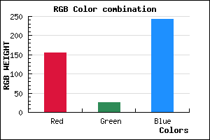 rgb background color #9C1AF2 mixer