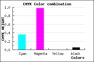 #9C06F3 color CMYK mixer
