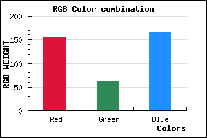 rgb background color #9C3DA7 mixer