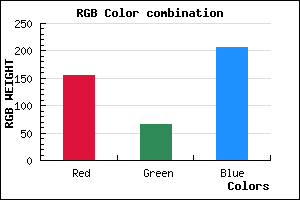 rgb background color #9C42CE mixer