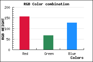 rgb background color #9C437F mixer