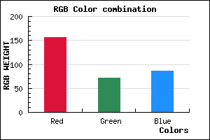 rgb background color #9C4856 mixer