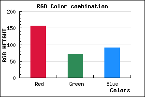 rgb background color #9C485B mixer