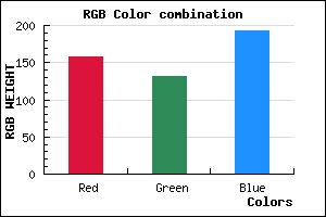 rgb background color #9D83C1 mixer