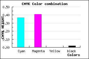 #9D95FB color CMYK mixer