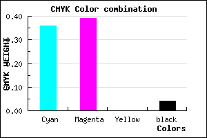 #9D96F4 color CMYK mixer