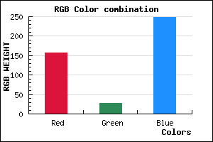 rgb background color #9D1BF8 mixer