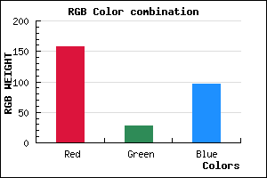 rgb background color #9D1C61 mixer