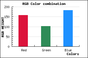 rgb background color #9E66B6 mixer