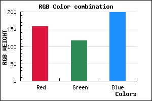 rgb background color #9E75C7 mixer