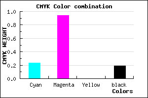 #9E0CCE color CMYK mixer