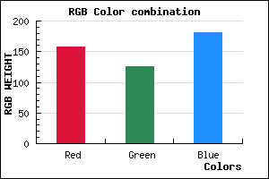 rgb background color #9E7DB5 mixer