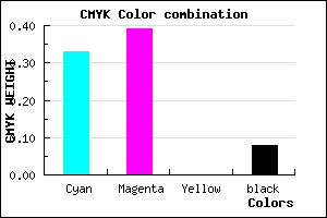 #9E90EB color CMYK mixer