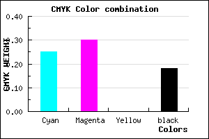 #9E94D2 color CMYK mixer