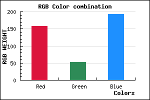 rgb background color #9E34C1 mixer