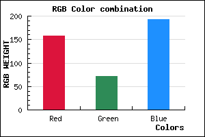 rgb background color #9E48C0 mixer
