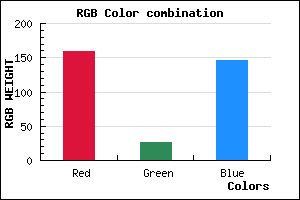 rgb background color #9F1B92 mixer