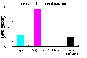 #9F33CF color CMYK mixer