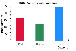 rgb background color #A07BF1 mixer