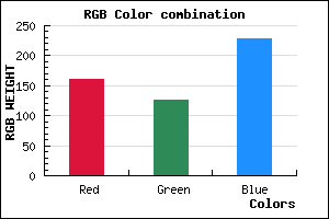 rgb background color #A07EE4 mixer