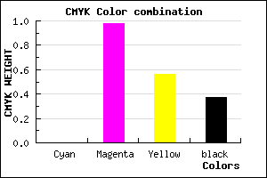 #A00447 color CMYK mixer