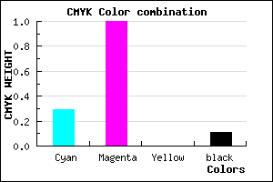 #A100E3 color CMYK mixer