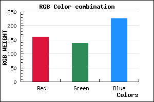 rgb background color #A18AE2 mixer