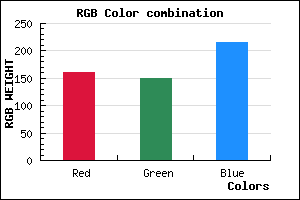 rgb background color #A195D7 mixer