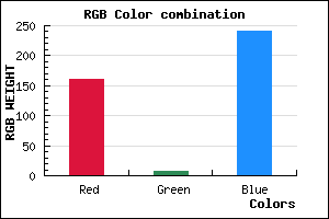 rgb background color #A108F0 mixer
